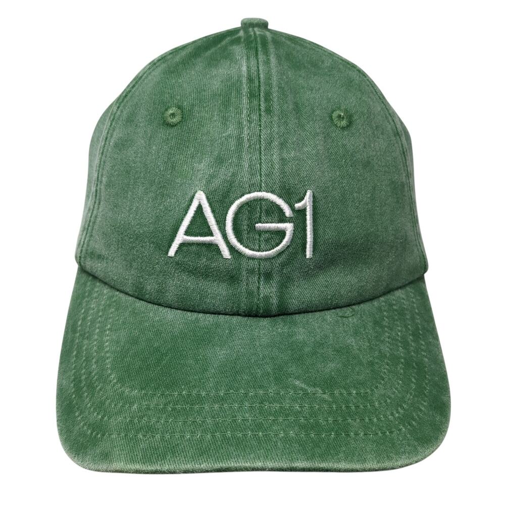 AG1 Never Waste A Day Slideback Baseball Cap Green OS Adjustable Embroidered